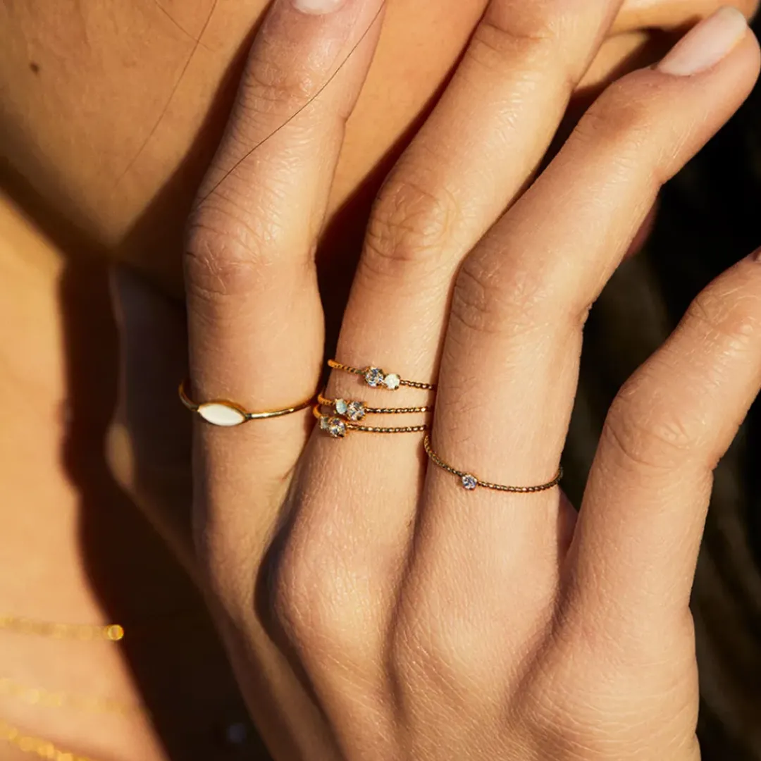 BDM Studio Fine|Simple^Bague double strass Trésors