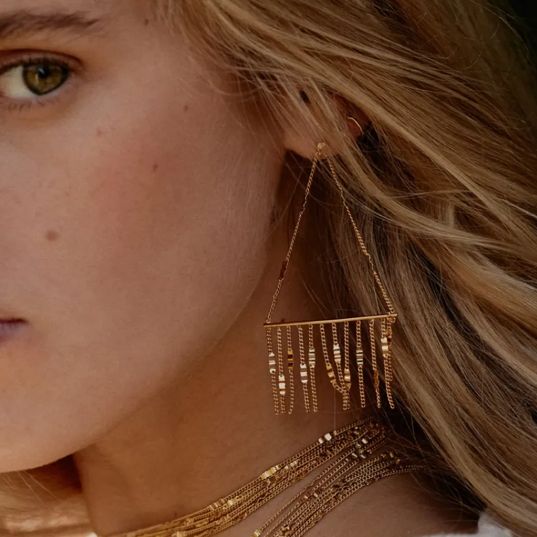 BDM Studio Pendantes|Chaînes^grandes boucles d'oreilles Lena